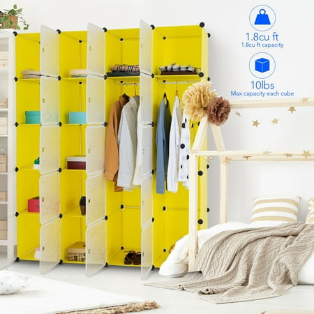 Diy 20 Cube Portable Closet Wardrobe, Diy Twin Bed With Cube Storage Canada