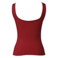 thumbnail image 6 of Women's Camisole Tank Tops Red Tank Top with Built in Bra Wide Strap Cami Top Women's Undershirt Tank Tops, 6 of 6