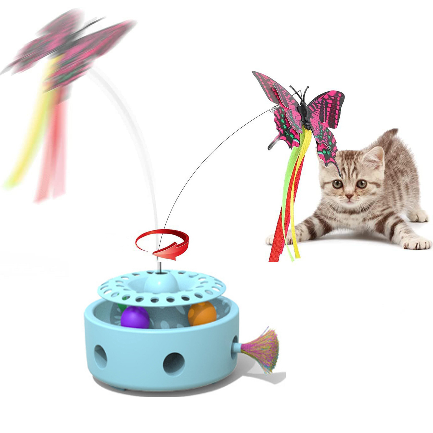 Coloody Auto On/Off Smart Interactive Cat Toy Funny Automatic Electric
