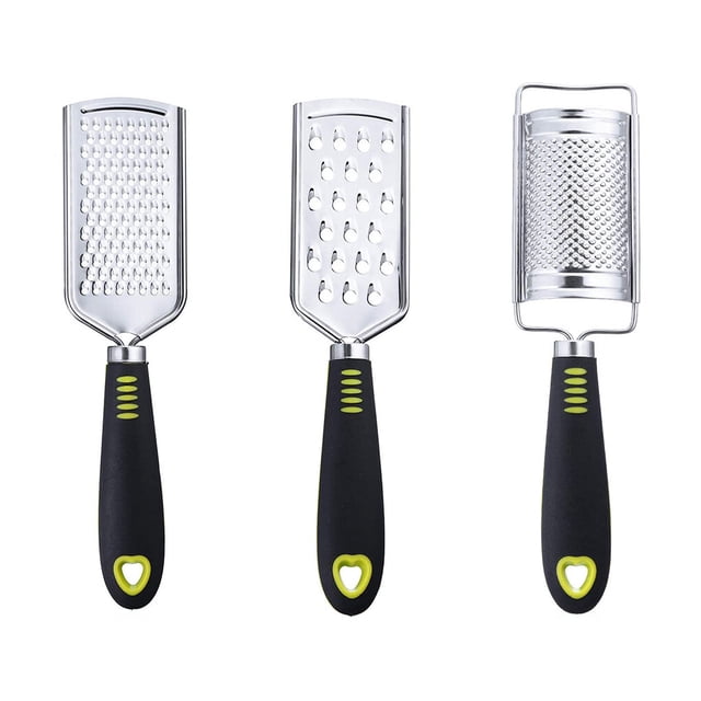 Advancent Rebanadoras de alimentos de mano de acero inoxidable, 3 piezas, ralladores, especias, hierbas, ajo, molinillo de cocina, herramientas Herramientas y accesorios para hornear
