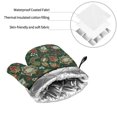 thumbnail image 6 of Honeii Red Leaves Pattern Oven Mitts and Pot Holders, Silicone Oven Gloves,500 F Heat Resistant Oven Mitts Sets, 4PCS, 6 of 6