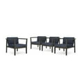 thumbnail image 3 of Noble House Sunview Outdoor Rustic Recliner Rocking Chair w/ Table Teak, 3 of 16