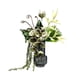 thumbnail image 1 of Simulación de arreglo verde for sala de estar, mesa de comedor, mesa de centro, centros de mesa, ramo de flores artificiales de lujo, florero de vidrio, 1 of 7