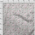 thumbnail image 2 of oneOone Cotton Cambric Dusty Gray Fabric Leaves & Flower Floral Fabric For Sewing Printed Crafts Fabric By The Yards 42 Inches Wide, 2 of 4