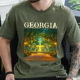 thumbnail image 2 of Charming Georgia State Forsyth Park T-Shirt, Savannah Landmark Tee and Southern Travel Souvenir, 2 of 5
