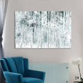 thumbnail image 2 of wall26 Canvas Print Wall Art Industrial Black, White &amp; Teal Tree Forest Nature Wilderness Mixed Media Modern Art Rustic Landscape Relax/Calm Multicolor for Living Room, Bedroom, Office - 32", 2 of 4