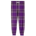 thumbnail image 7 of Wutalume Men's Drawstring Pocket Cuffed Casual Pants with Checkered Pattern, Soft Home Sleep Pants for Comfortable Wear and Relaxation,Purple XL, 7 of 7