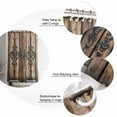 thumbnail image 5 of Wooden Plank Shower Curtains for Bathroom Waterproof Fabric Bath Curtains Decor Bath Tub Curtain Rustic Farmhouse Brown Black Barn Door Decorative Shower Curtain Sets with 12 Hooks, 72x72 Inch, 5 of 6