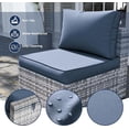 thumbnail image 3 of UDPATIO Patio Furniture Sets, Modular Rattan Outdoor Patio Sectional Furniture Sofa Set, Wicker Patio Conversation Set for Backyard, Deck w/Coffee Table,9PC Grey/Blue (Include Sofa Cover), 3 of 7