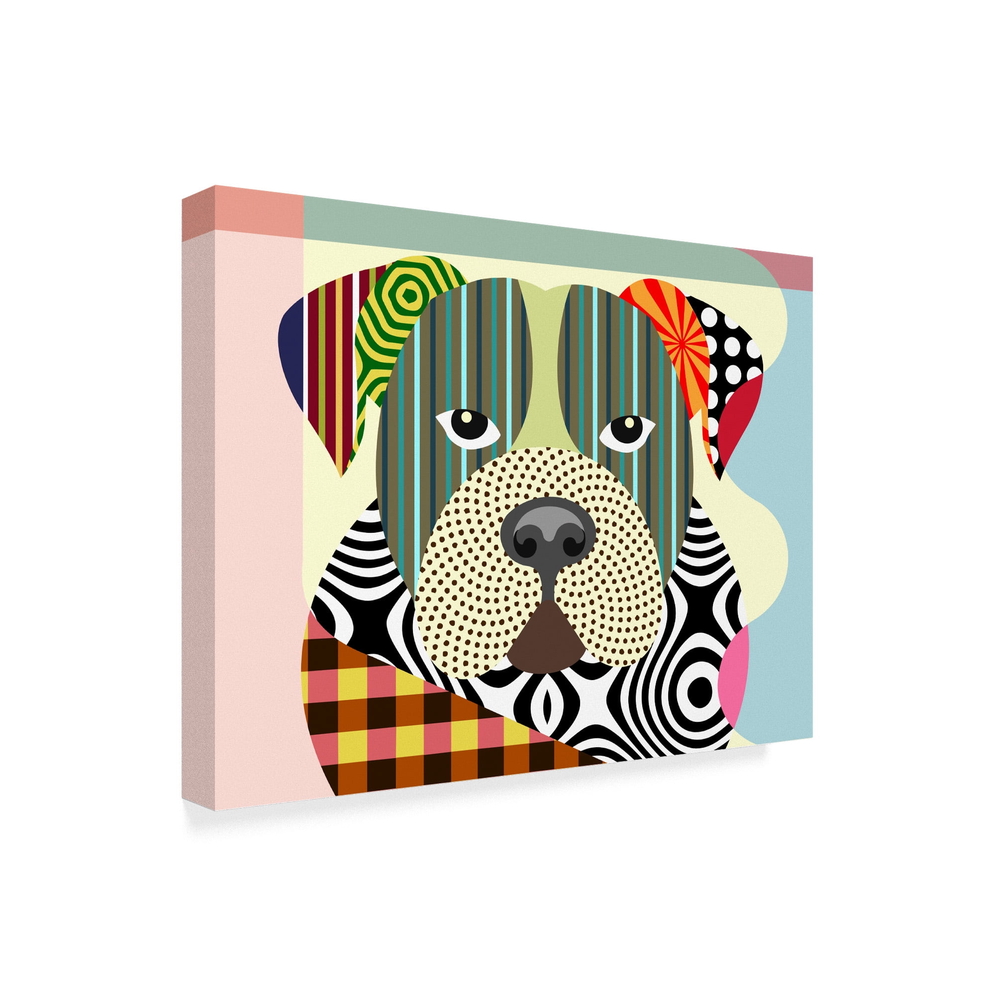 Trademark Fine Art 'American Bulldog' Canvas Art by Lanre Adefioye