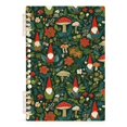 thumbnail image 7 of FORMRS 1-Subject Spiral Notebook 8" x 5" College Ruled 60 Refillable Sheet A5 Hard Cover, 2 Pack, Forest Mushroom Pattern, 7 of 7