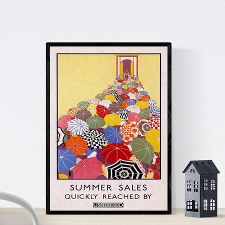 Canvas Wall Poster Nacnic. Vintage Poster Europe. Travels to New England. A3 Size unframed
