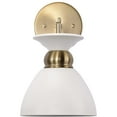 thumbnail image 3 of 60/7459 Nuvo Lighting Perkins - 1 Light Wall Sconce In Retro Modern Style-11.13 Inches Tall and 7 Inches Wide-Matte White/Burnished Brass Finish, 3 of 4