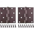 thumbnail image 2 of ProSource Door Hinge 4 In L X 4 In W Door Leaf 8 Holes 2.2 Mm Thick Leaf Steel Oil Rubbed Bronze, 2 of 2