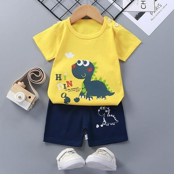 Ropa Para Bebe Conjunto Verano Bebé Piezas Camiseta Rayas Y