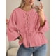 thumbnail image 3 of Blusa para Mujer PRETTYGARDEN Rosa con Lazo y Mangas Largas XL, 3 of 8
