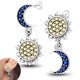 thumbnail image 1 of Diseño original 925 Sterling Silver Drop Hoop Aretes de mujer Cubo de circón Corazón pequeño en forma de U Feathe Pendientes de lujo para mujeres Regalos, 1 of 4