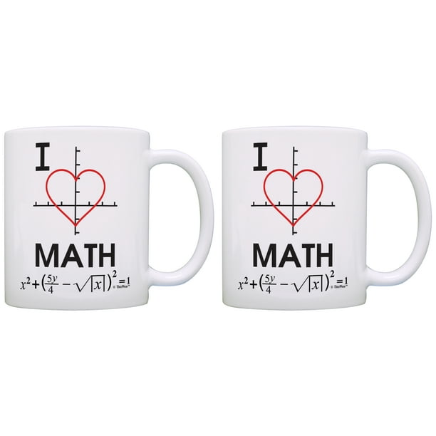 ThisWear Funny Math Teacher Gifts I Love Math Heart Graph Graphing 11 ...