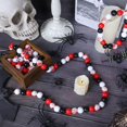 thumbnail image 4 of 100Pcs Halloween Wood Beads Set, Red Black White Wooden Focal Beads, Halloween Craft Spacer Beads for DIY Decoration Supplies Garland Making, 4 of 7