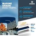 thumbnail image 7 of KNOX Universal 3 Bow Bimini Top Replacement Canvas & Detachable Sidewalls with Storage Boot, 600D Marine Grade Sun Shade Boat Canopy with Mesh Side Blocks, No Frame, 73-78"W, Navy Blue, 7 of 7