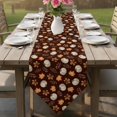 thumbnail image 6 of White Pumpkins Fall Table Runner Linen Burlap Table Runner 90 Inches Long Thanksgiving Maple Leaves Brown Dresser Scarves for Kitchen Island Coffee Dining Room Party Wedding Holiday Decor 13"x90", 6 of 8