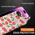 thumbnail image 3 of Case for iPhone 16e, Shockproof, Slim Phone Case, Scratch Resistant Hybrid Double Layer Hard Shell, Cherry Light Pink Checkered, 3 of 7