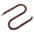 thumbnail image 1 of KAKOWELY Universal Anti-slip Tortoise-shell Texture Spectacles Chain Eyeglasses Cord Sunglasses Rope Exaggerated Neck Cord Alloy Chain - BZ1326 (Brown),27.56"X0.67"X0.2", 1 of 4