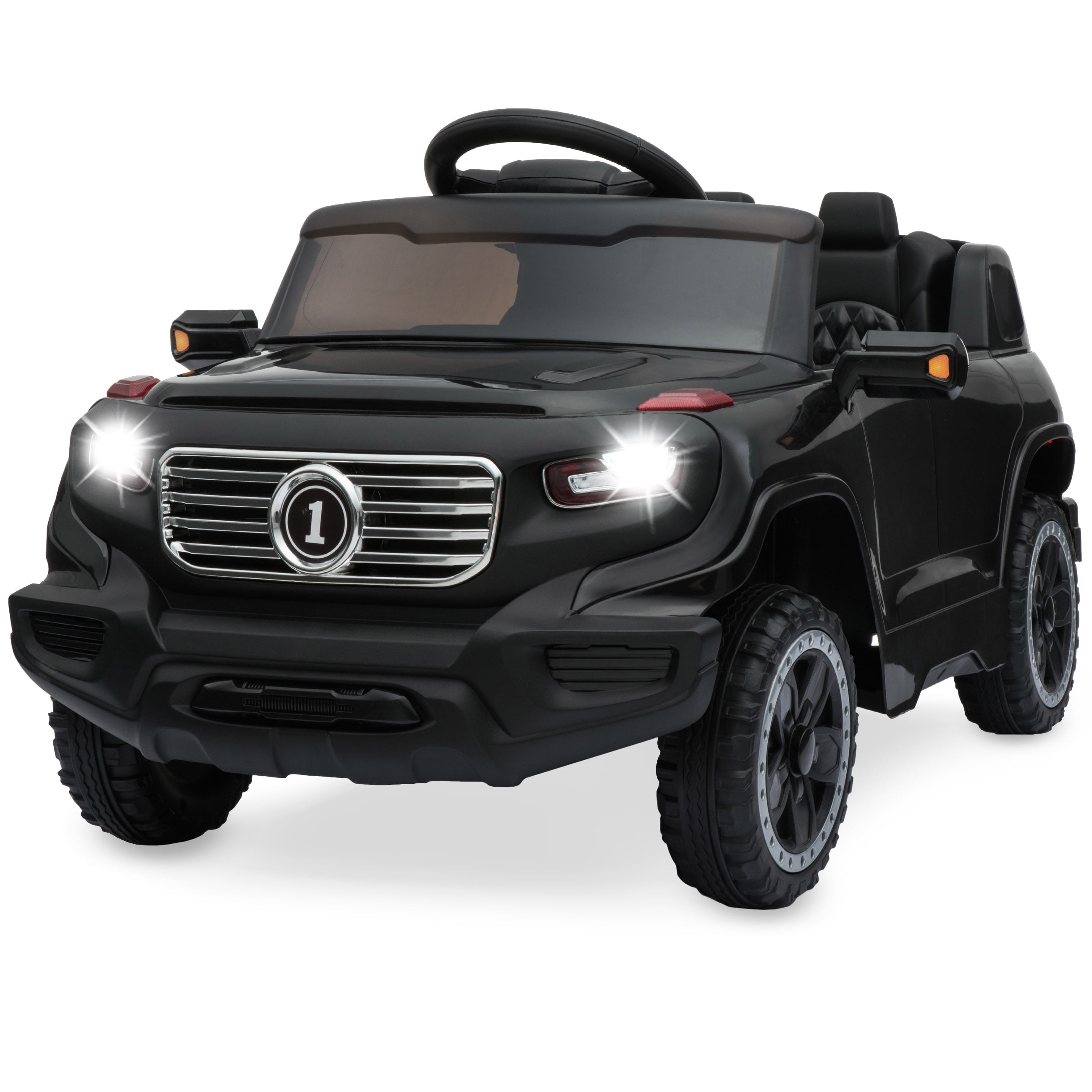 3 Speeds MP3 Player LED Headlights Black Best Choice Products 6V Kids Ride-On Car Truck w/ Parent Control Horn 