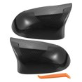thumbnail image 1 of Unique Bargains 1 Pair Car Exterior Rear View Mirror Cover Shell Trim Fit for BMW X3 Series Carbon Fibber Pattern Black, 1 of 7