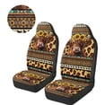thumbnail image 3 of Uorisanigo Car Seat Covers, High Back Front Drive Seat Cover, 2pcs Highland Cow Aztec Ethnic Bucket Seats Covers for Cars, Trucks, Van, SUV, Not Airbag Compatible, 3 of 7