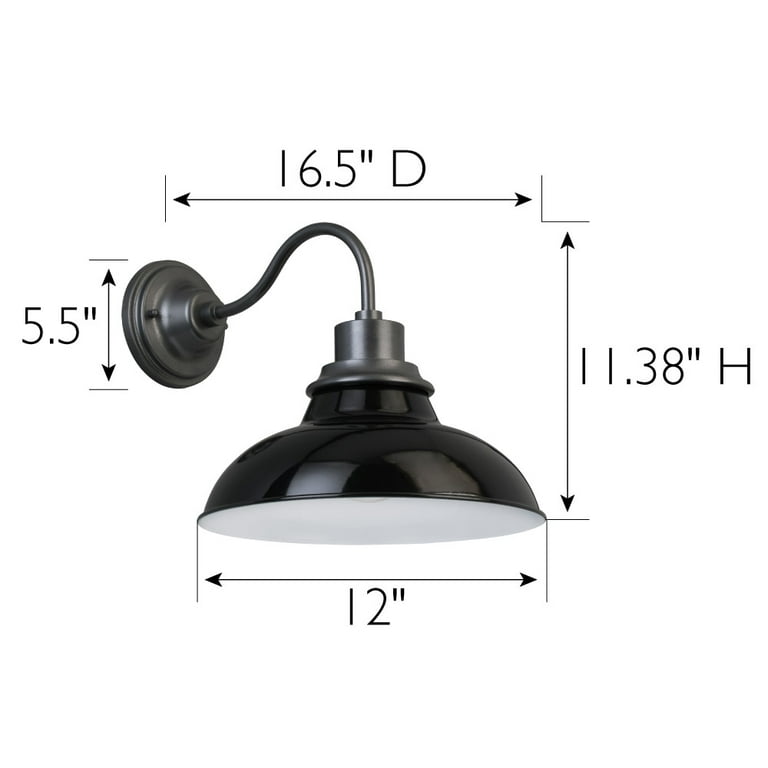 Design House 588566-GBG Hamilton Industrial Farmhouse 1-Light