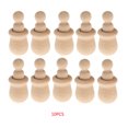 thumbnail image 1 of Imagen de madera DIY pintura hecha a mano marionetas muñeca imaginación desarrollar figuras adornos navideños pintados a mano 5/10 piezas Advancent JJ15118-03, 1 of 3