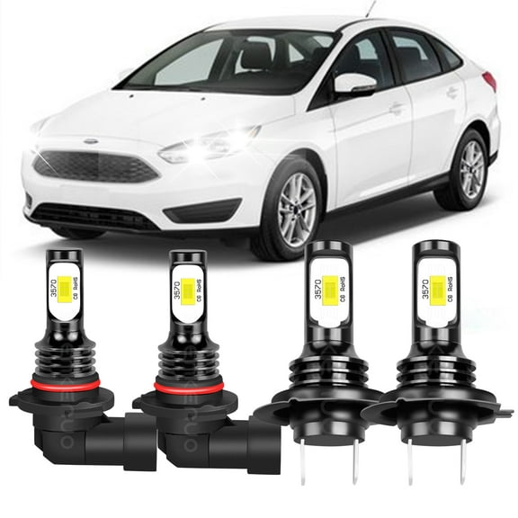For Ford Fiesta 2011 4X Front LED Headlight Hi/Lo Beam 6000K Bulb Kit