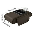 thumbnail image 3 of Universal Car Armrest Organizer – With USB Charging Ports & Cup Holder, Helps Store Phones & Small Items, Functional Car Seat Armrest Pad, Keeps Car Interior Tidy & Convenient, 14*8.1*2.8in, Coffee, 3 of 4