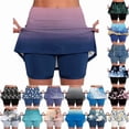 thumbnail image 2 of QATAINLAV Skorts for Woman Tummy Control Inner Shorts Running Skirts Cute Floral Print Workout Culottes Yoga Clothes Multicolor S Spring Savings, 2 of 6
