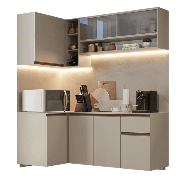 Cocina Integral Completa Modular Madesa Nice 265cm Crema 03