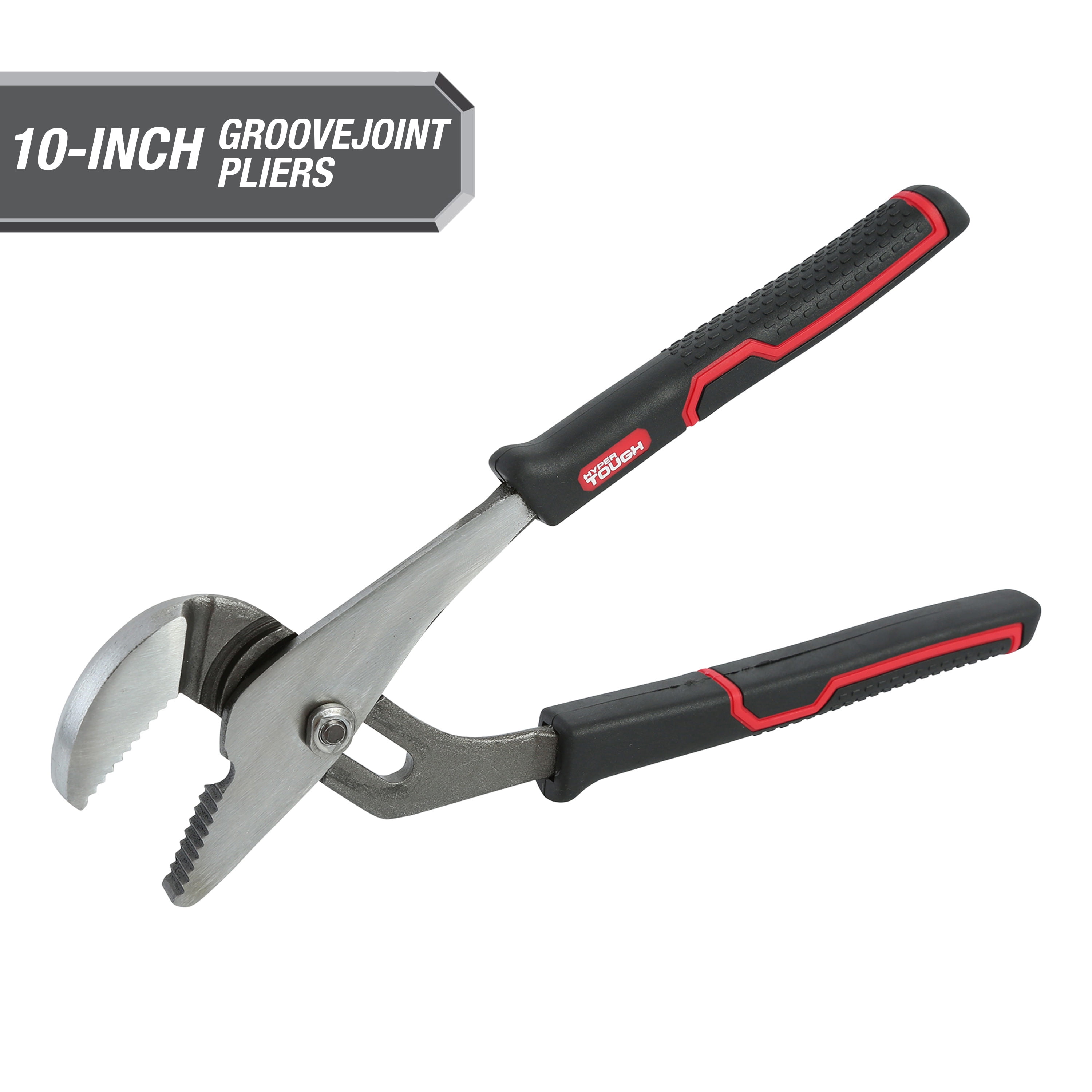 Hyper Tough 10-inch Groove Joint Pliers with Ergonomic Comfort Grips