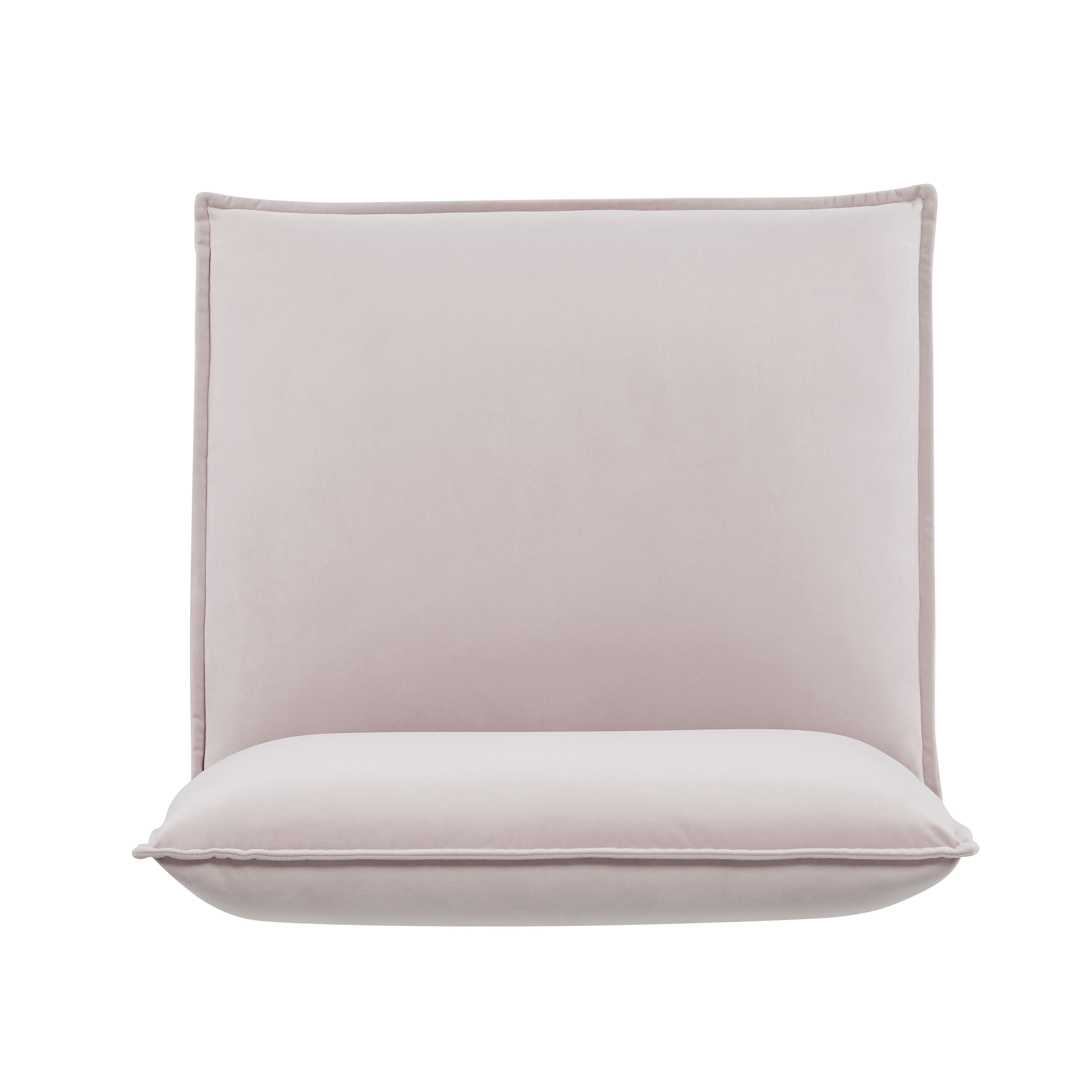 Linon Kinard Pillow Accent Chair with Gold Metal Legs, Pink Velvet