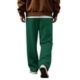 thumbnail image 6 of Homeyce Waffle Sweatpants Men Drawstring Wide Leg Baggy Pants Lightweight Breathable Hiking Sweatpant Mens Lounge Pant,Green XL, 6 of 6