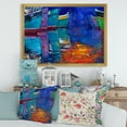 thumbnail image 3 of Boats During Warm Sunset Resting On The Water I 40 in x 30 in Framed Painting Canvas Art Print, by Designart, 3 of 4