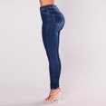 thumbnail image 5 of Efsteb Womens Fashion Jeans High Waisted Stretch Slim Jeans Casual Fashion Slim Pencil Denim Pants Clearance (A-Dark Blue,XXL), 5 of 7