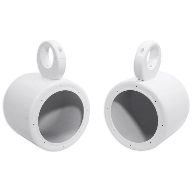 Pair Rockville MAC65W 6.5" White Aluminum Wakeboard Tower Speaker Pod
