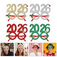 thumbnail image 2 of 4 gafas para fiesta navideña: accesorios novedosos para gafas navideñas con diseño 2026 - Gafas de sol con purpurina para fotomatón, decoraciones festivas y celebraciones de Año Nuevo, 2 of 8