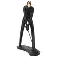 thumbnail image 3 of Golfer Decoration, Gold Head Abstract Design Golfer Sculpture Resin Material  For Office, 3 of 8