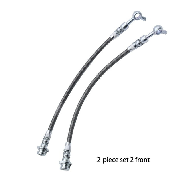 Ruiboury Ensemble de Durites de Frein Tressées Accessoire Pièce Modifiée Professionnelle Acier Inoxydable Tuyaux de Freinage Automobile Lignes de Contrôle Accessoires Type 2