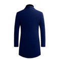thumbnail image 2 of Men's Wool Blend Coat Notched Single Breasted Overcoat Warm Winter Trench Coat, 2 of 5