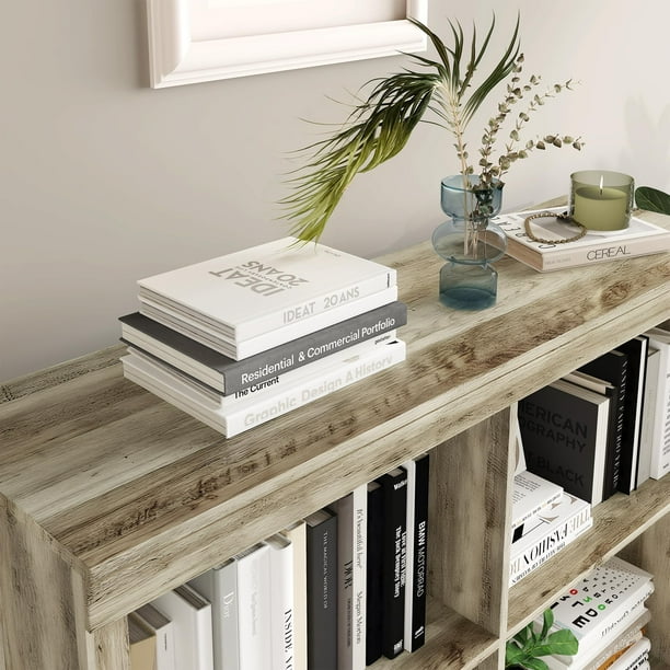 Yeshouse Estantería modular de 6 cubos, librería de 135 cm de altura con diseño antivuelco, estantería organizadora moderna independiente para sala de estar, dormitorio u oficina en casa