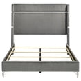 thumbnail image 4 of Lucia 61-inch Upholstered Queen Wingback Bed Grey, 4 of 8