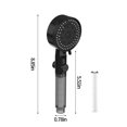 thumbnail image 3 of Turbo Shower Head, 10 Modes Bath Nozzle with One-Press Water Stop, High Pressure, Visible Turbocharged Fan, Windproof, Easy Installation, Universal Connector, Plastic Material, Family Use, 3 of 8