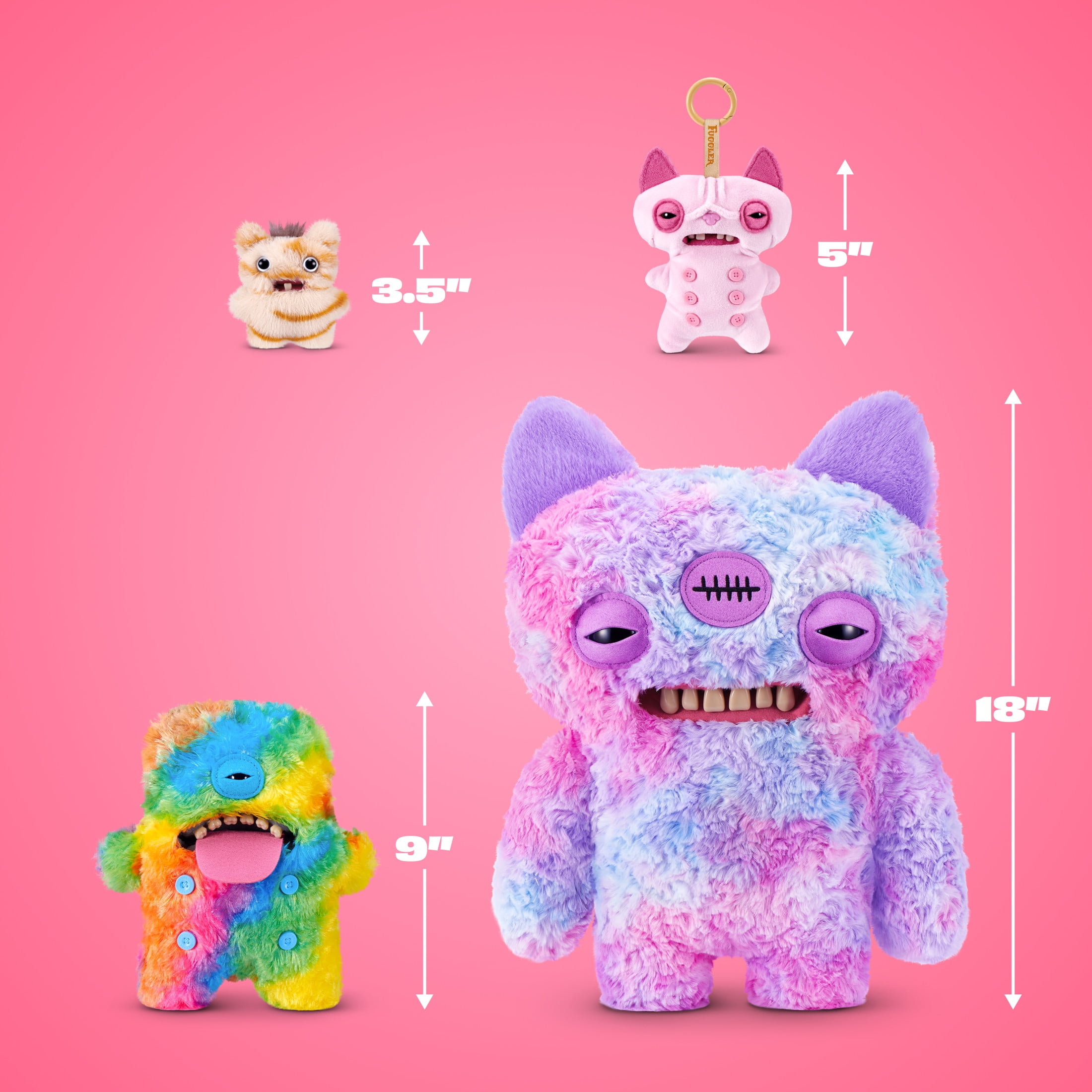Fuggler Nipple Fuggs 9 Inch Plush Collectible Toy (Oogah Boogah) by ZURU Featuring Funny Ugly Monster Design with Ridiculous Details, Bold Expressions, and Signature Chaos for Fans and Collectors